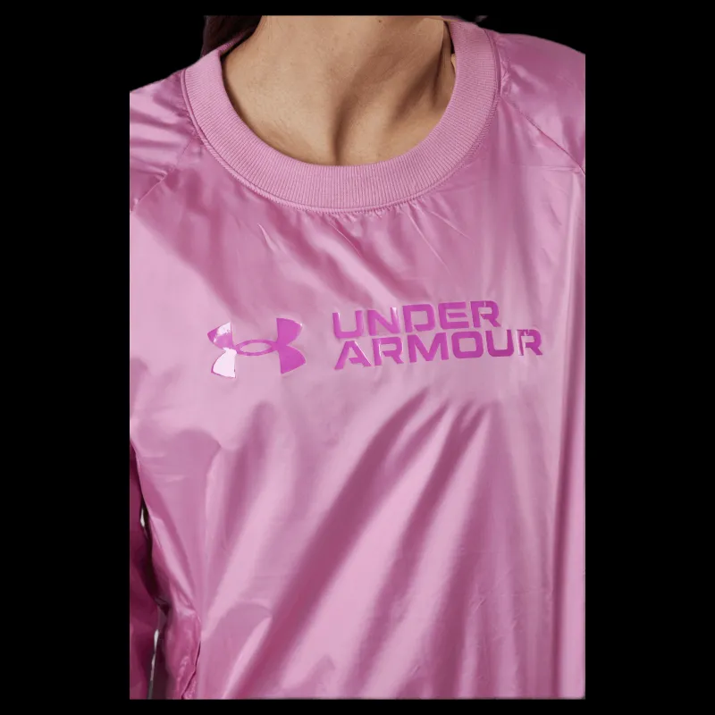Under Armour Recover Woven Shine Crew Pink Rosa