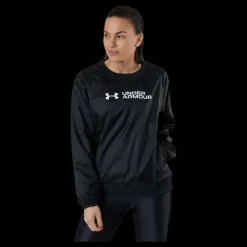 Under Armour Recover Woven Shine Crew Black Svart