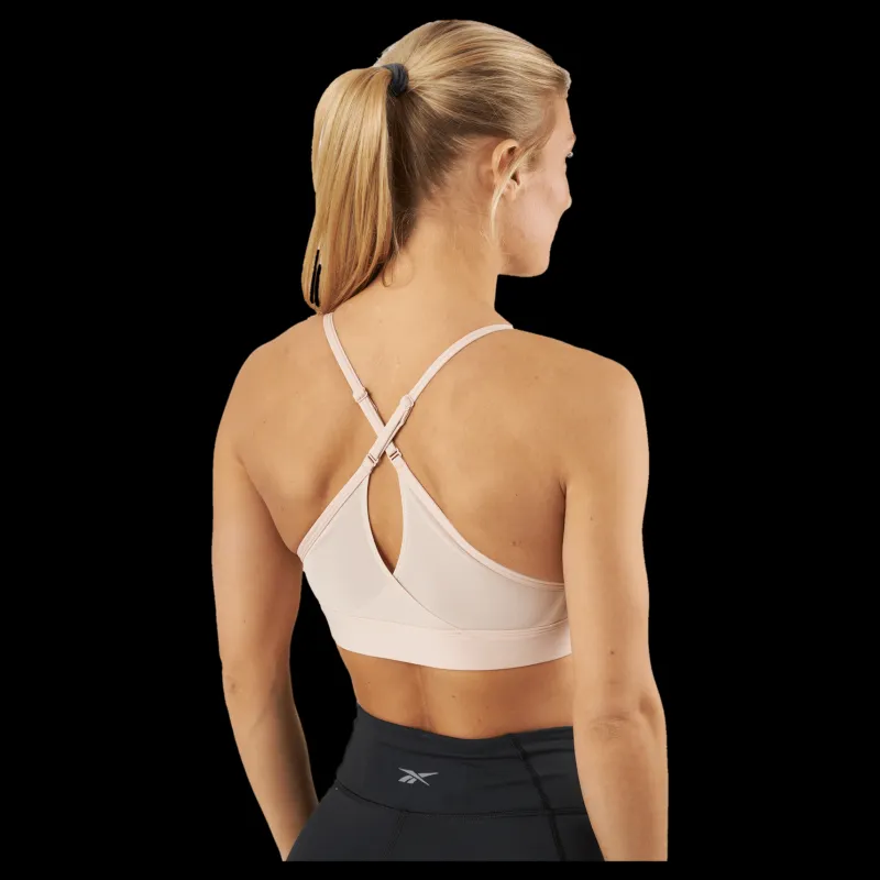 Reebok Lux Strappy Sports Bra Sofecr Beige Clearance