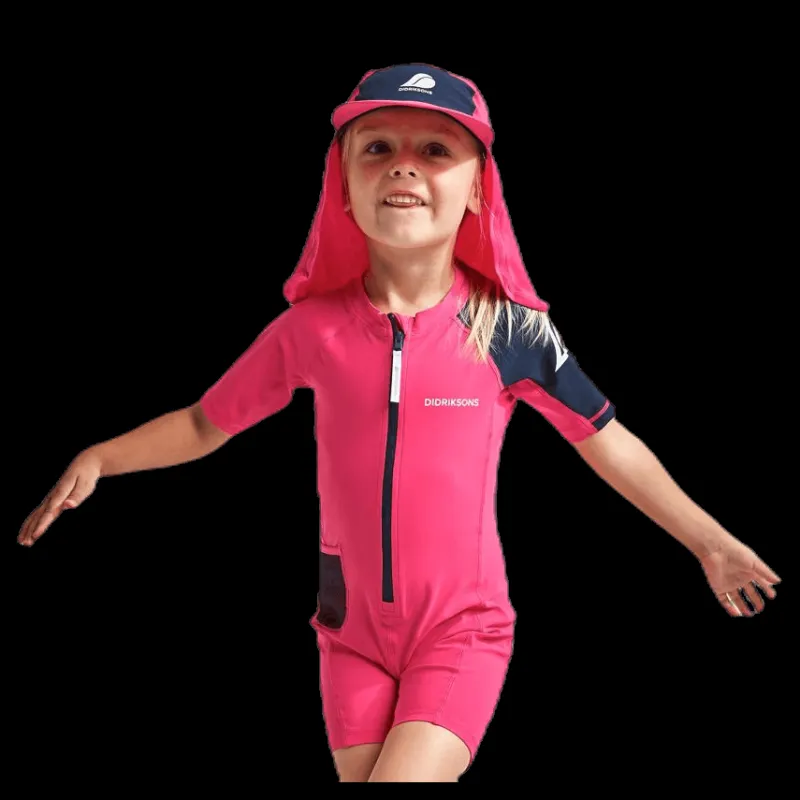 Hot Didriksons Reef Kids Swimsuit Pink Rosa