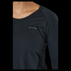 Famme Refine Ls T-shirt Black Blå Online