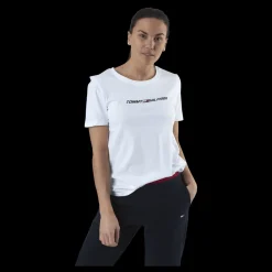 Tommy Hilfiger Sport Regular C-Nk Graphic Tee Ss White Vit Clearance