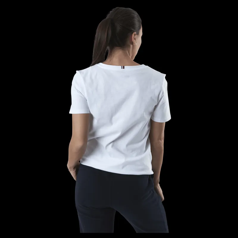Tommy Hilfiger Sport Regular C-Nk Graphic Tee Ss White Vit Clearance