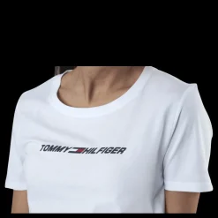Tommy Hilfiger Sport Regular C-Nk Graphic Tee Ss White Vit Clearance