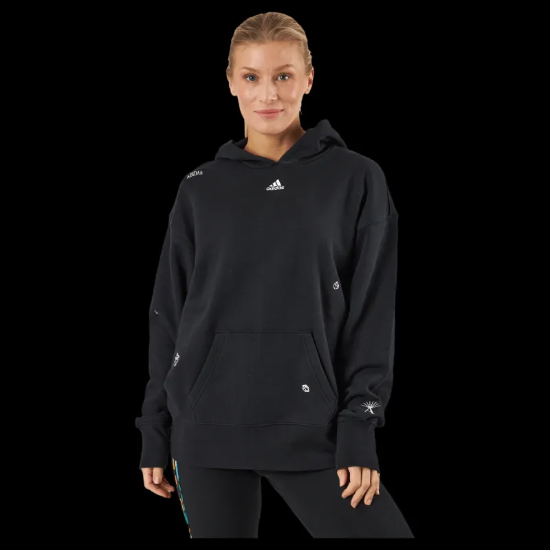 Clearance adidas Relaxed Hoodie with Healing Crystals-Inspired Graphics Black Svart