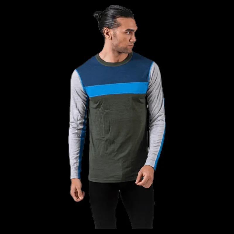 Online Bula Retro wool Crew Green/Grey Grön och Grå