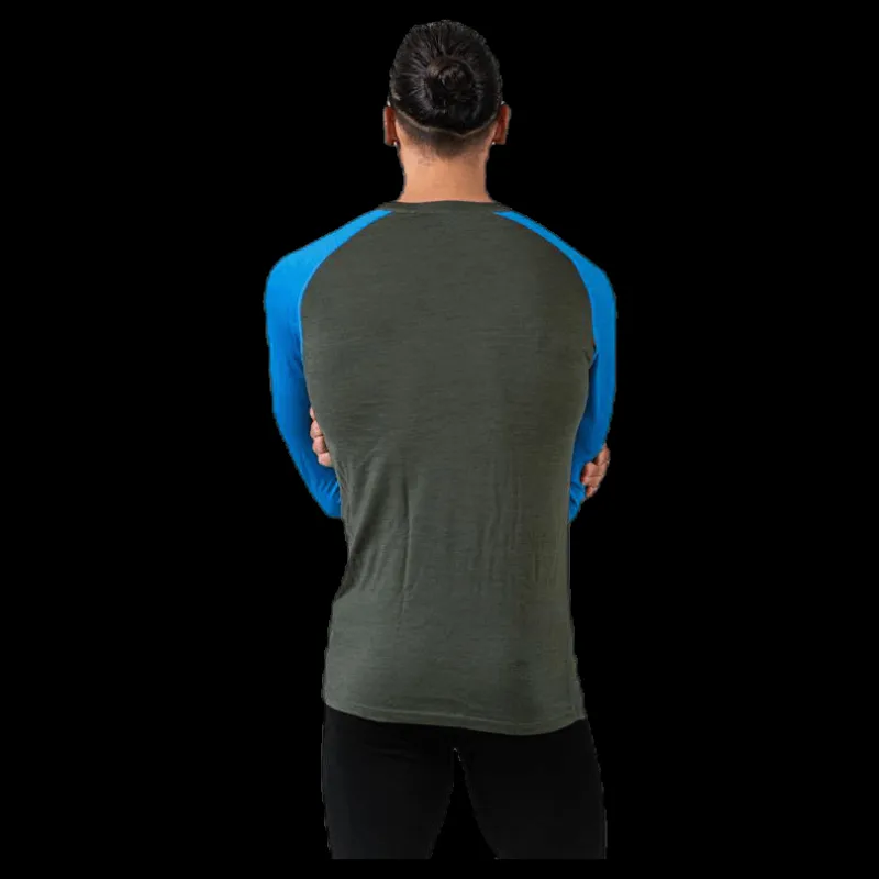 Online Bula Retro wool Crew Green/Grey Grön och Grå