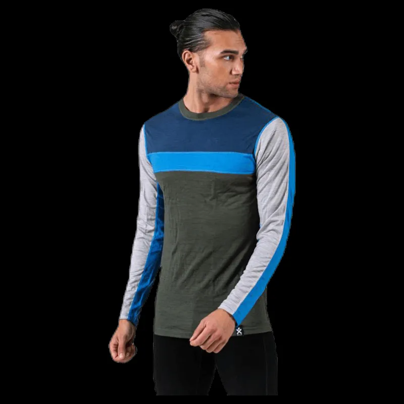 Online Bula Retro wool Crew Green/Grey Grön och Grå