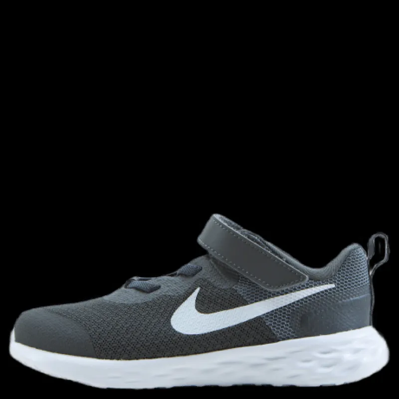 Clearance Nike Revolution 6 Baby/toddler Shoe Iron Grey/white-smoke Grey Svart