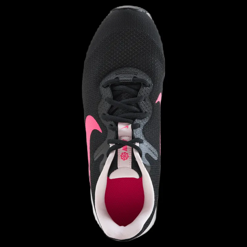 Nike Revolution 6 Big Kids' Road Running Shoes BLACK/HYPER PINK-PINK FOAM Svart New