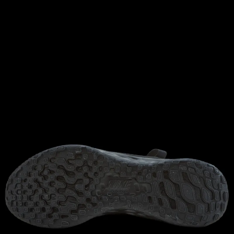 Nike Revolution 6 FlyEase Big Kids' Easy On/Off Road Running Shoes BLACK/BLACK-DK SMOKE GREY Svart Best