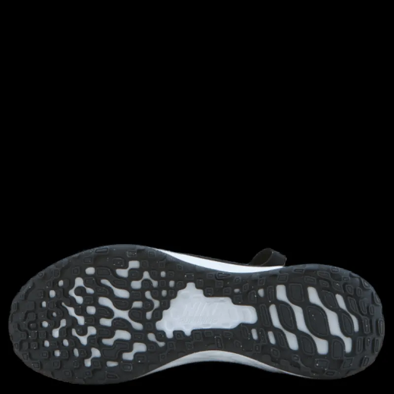 Nike Revolution 6 FlyEase Big Kids' Easy On/Off Road Running Shoes BLACK/WHITE-DK SMOKE GREY Svart New