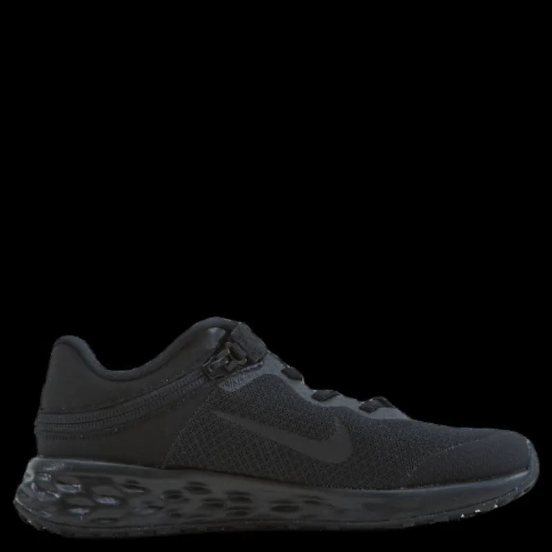 Nike Revolution 6 FlyEase Little Kids' Shoe BLACK/BLACK-DK SMOKE GREY Svart Hot
