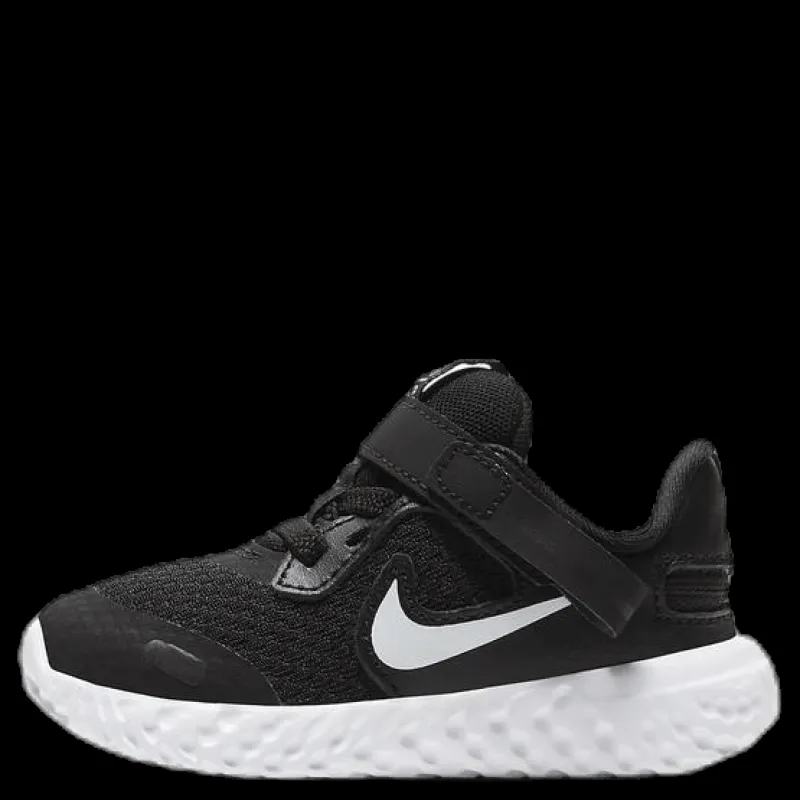 Nike Revolution 5 Flyease Toddler White/Black Svart Best