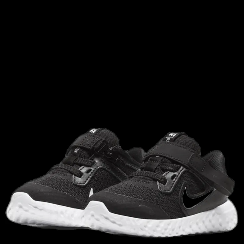 Nike Revolution 5 Flyease Toddler White/Black Svart Best