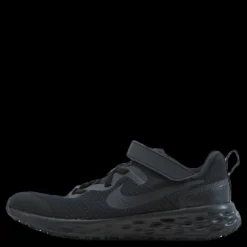 New Nike Revolution 6 Little Kids' Shoes BLACK/BLACK-DK SMOKE GREY Svart