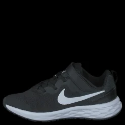 Best Nike Revolution 6 Little Kids' Shoes BLACK/WHITE-DK SMOKE GREY Grå