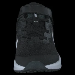 Best Nike Revolution 6 Little Kids' Shoes BLACK/WHITE-DK SMOKE GREY Grå