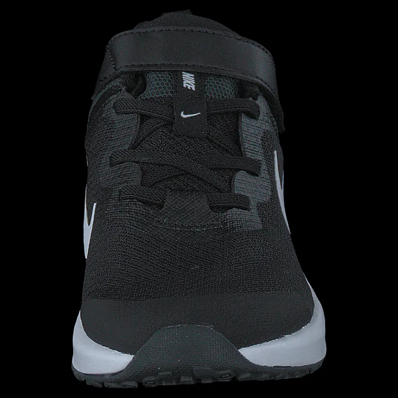 Best Nike Revolution 6 Little Kids' Shoes BLACK/WHITE-DK SMOKE GREY Grå