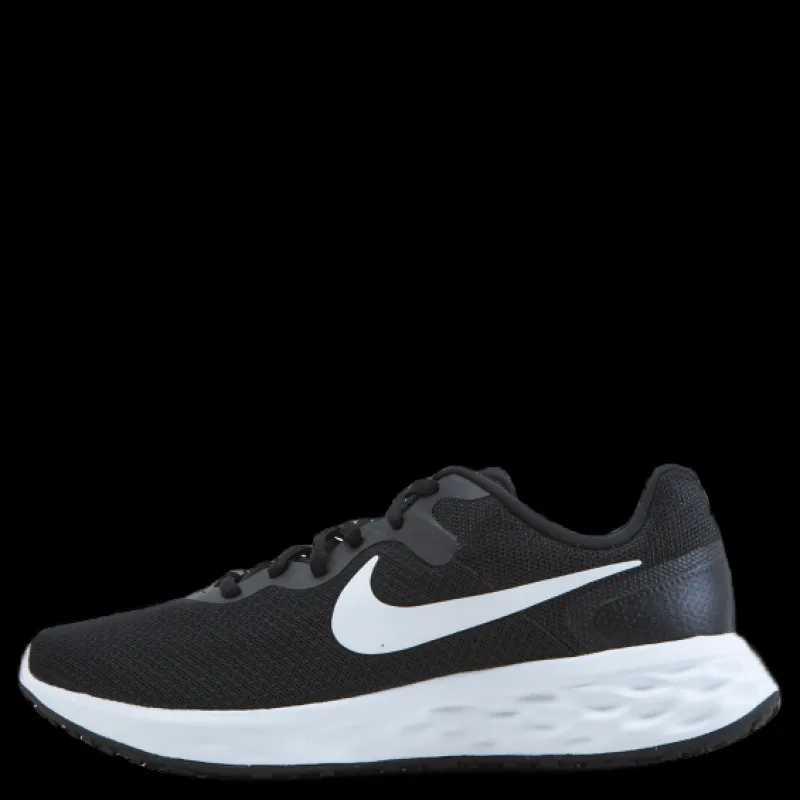 Nike Revolution 6 Next Nature Men's Road Running Shoes BLACK/WHITE-IRON GREY Svart Sale