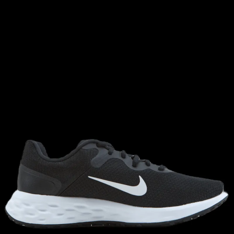 Nike Revolution 6 Next Nature Men's Road Running Shoes BLACK/WHITE-IRON GREY Svart Sale