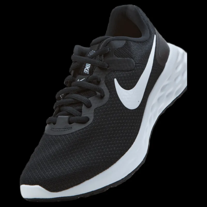 Nike Revolution 6 Next Nature Men's Road Running Shoes BLACK/WHITE-IRON GREY Svart Sale