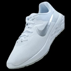 Clearance Nike Revolution 6 Next Nature Women's Road Running Shoes WHITE/METALLIC SILVER-PURE PLATINUM Vit