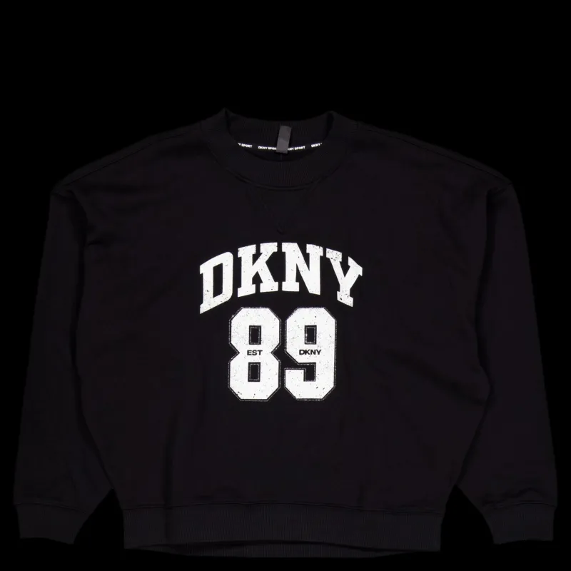 DKNY Sport Rhstn Lg Crew Nk Po Black/eggnog Svart Online