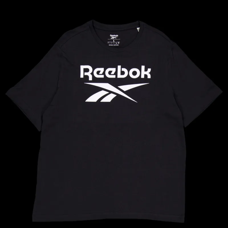Clearance Reebok Ri Big Stacked Logo Black Svart