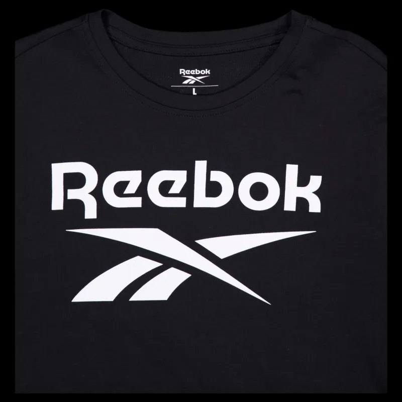 Clearance Reebok Ri Big Stacked Logo Black Svart
