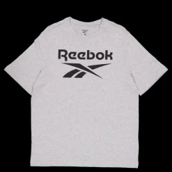 Discount Reebok Ri Big Stacked Logo M Grey Heather Grå
