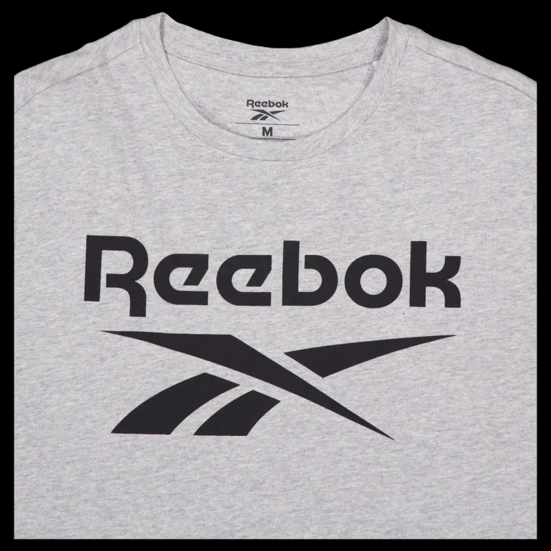 Discount Reebok Ri Big Stacked Logo M Grey Heather Grå