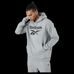 Reebok Ri Flc Oth Bl Hoodie Mgreyh/black Grå Online