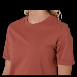 Discount Pieces Ria Ss Fold Up Solid Tee Brown Brun