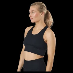 BLACC Rib Seamless Crop Top Black Svart