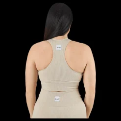 BLACC Rib Seamless Crop Top Mushroom Beige Discount