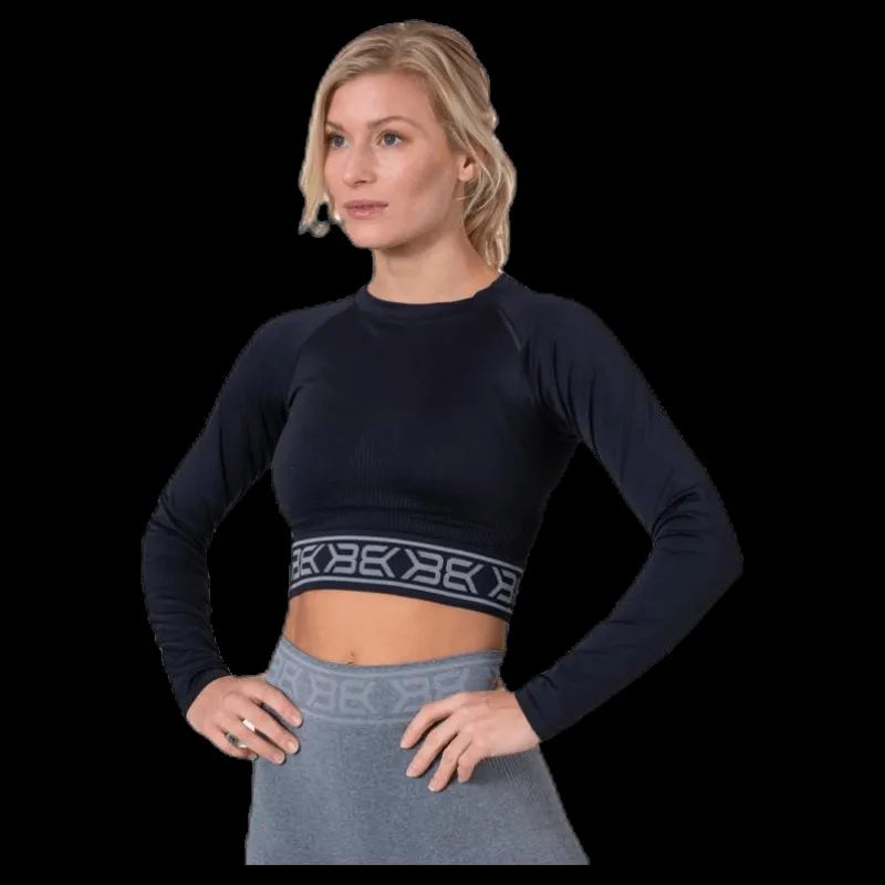 Online Better Bodies Rib Seamless LS Black Svart