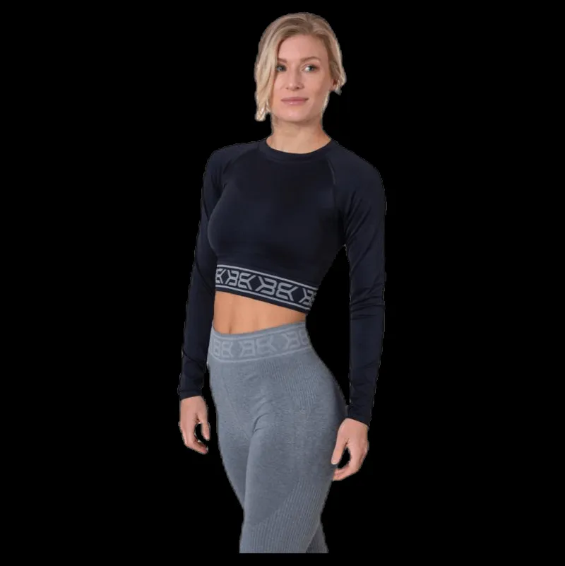 Online Better Bodies Rib Seamless LS Black Svart