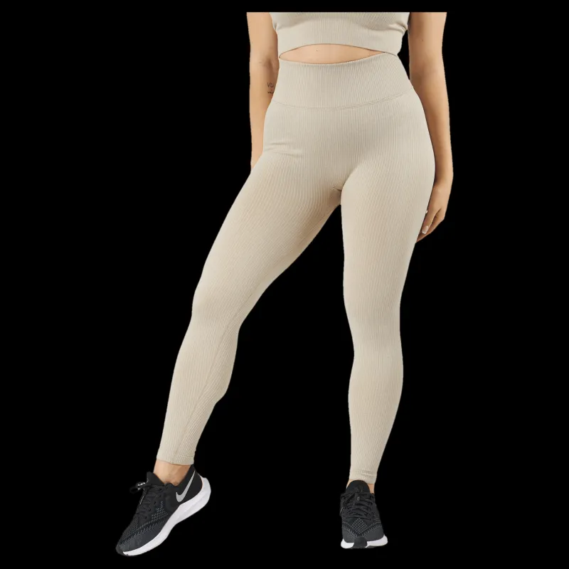 BLACC Rib Seamless Tights Mushroom Beige Best