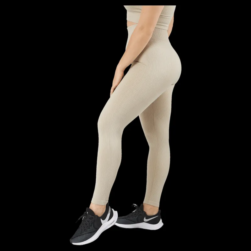 BLACC Rib Seamless Tights Mushroom Beige Best