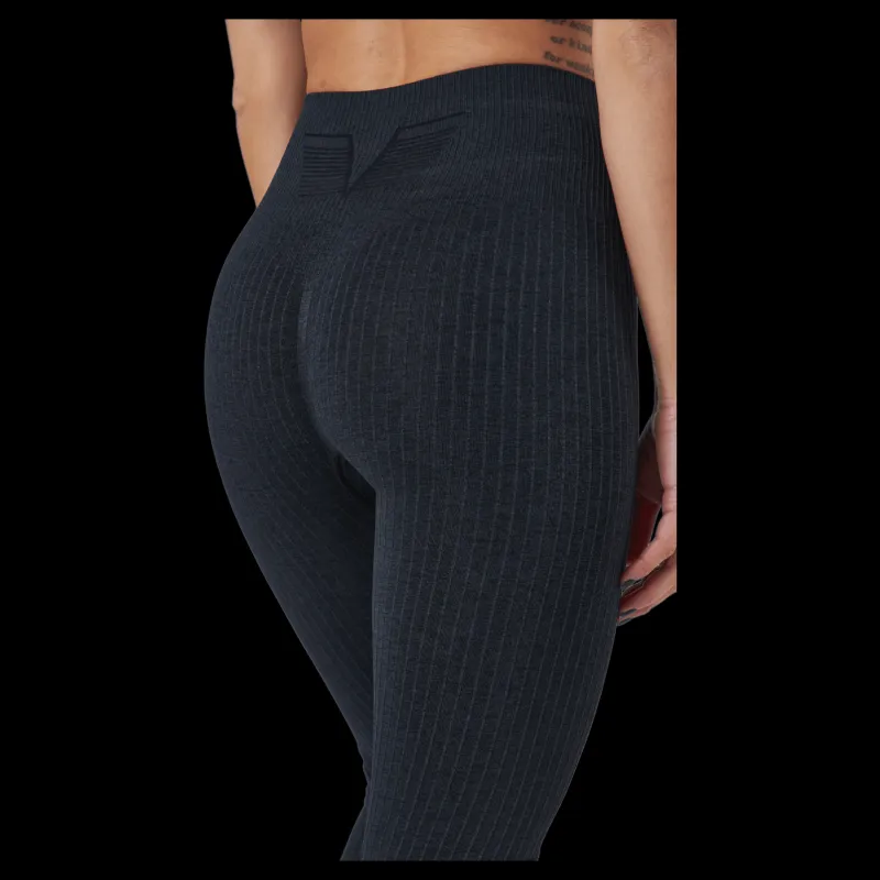 Gavelo Ribbed Black Sand Melange Seam Black Svart