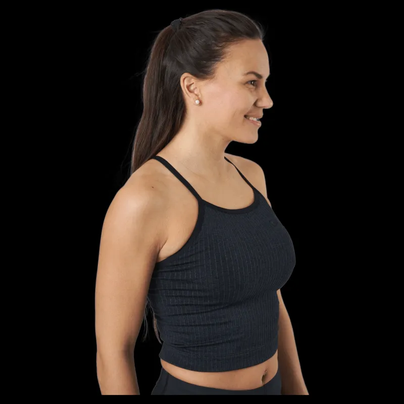 Gavelo Ribbed Black Sand Melange Seam Black Svart Sale