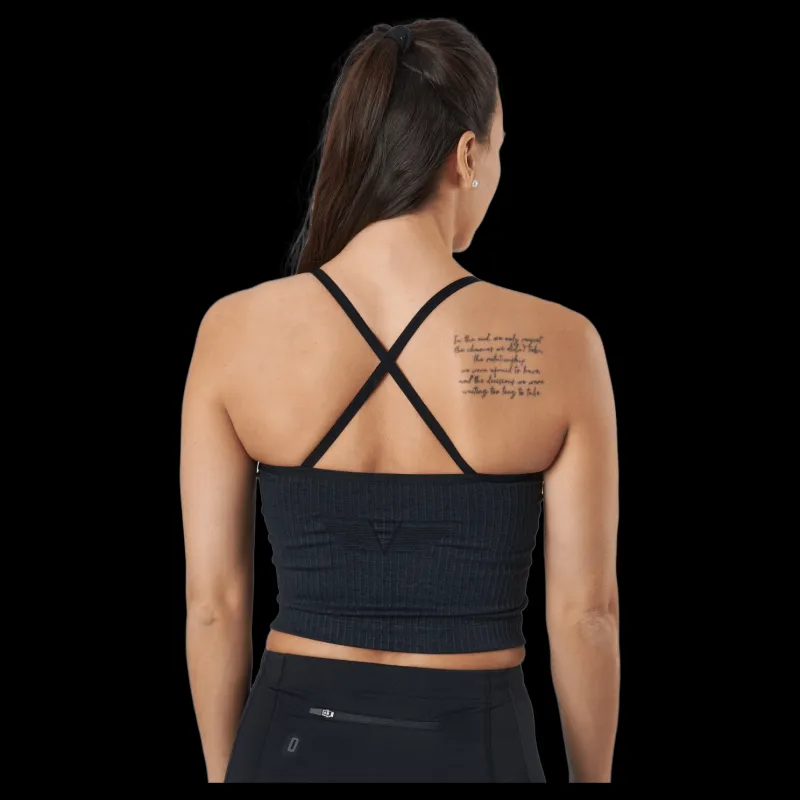 Gavelo Ribbed Black Sand Melange Seam Black Svart Sale