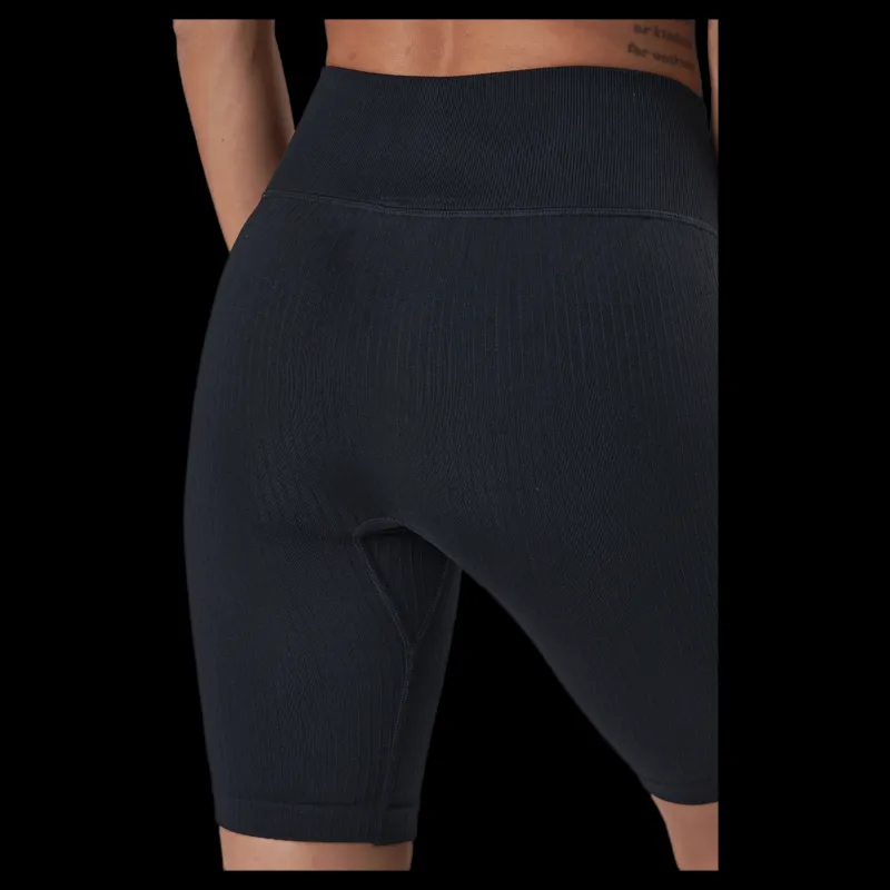ICANIWILL Ribbed Define Seamless Biker S Black Svart