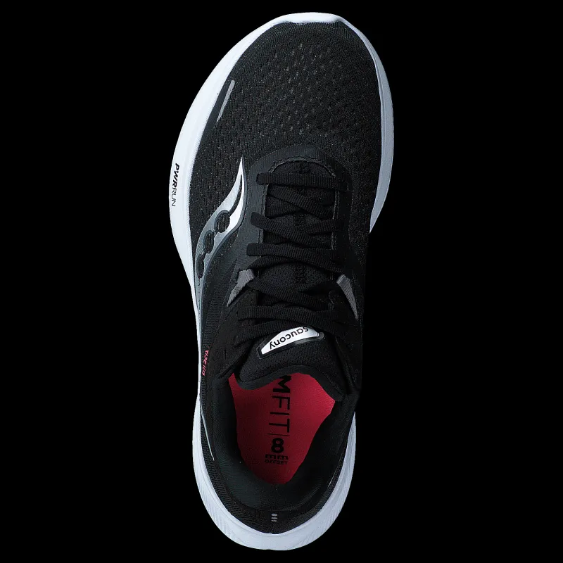 Saucony Ride 16 Black/white Svart Best