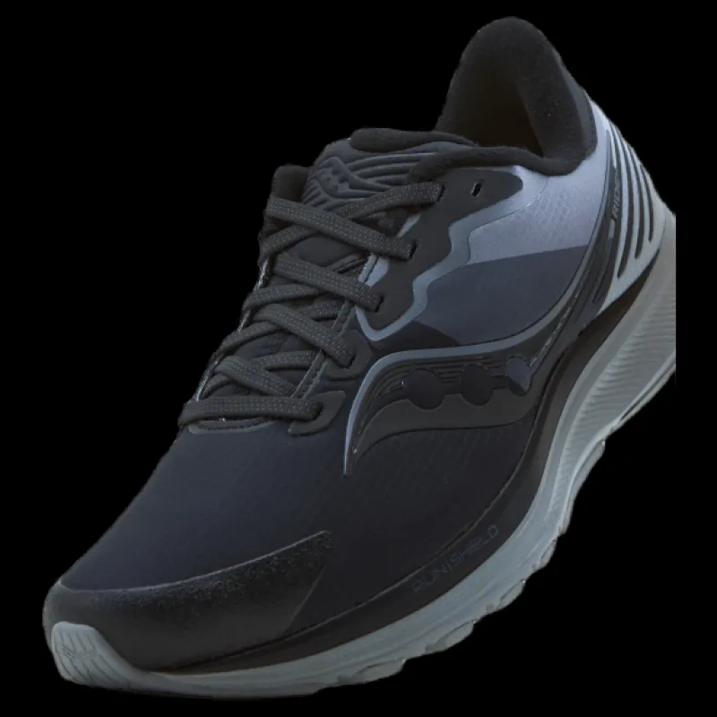 New Saucony Ride 14 Runshield Black/gravel Blå
