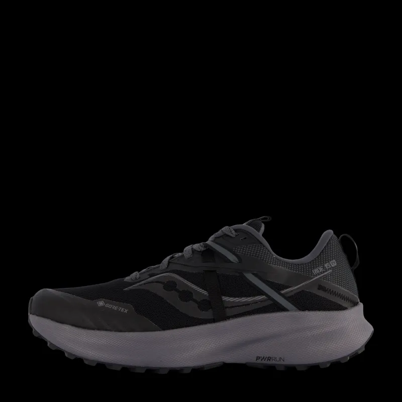 Clearance Saucony Ride 15 Tr Gtx Black/charcoal Svart