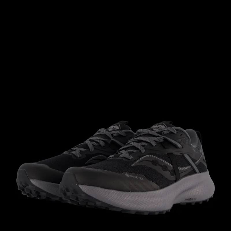 Clearance Saucony Ride 15 Tr Gtx Black/charcoal Svart