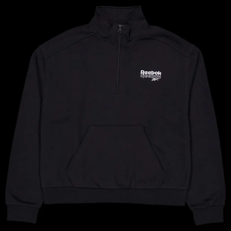 Hot Reebok Rie 1/4 Zip Black Svart