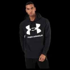 New Under Armour Rival Fleece Big Logo HD Black Svart